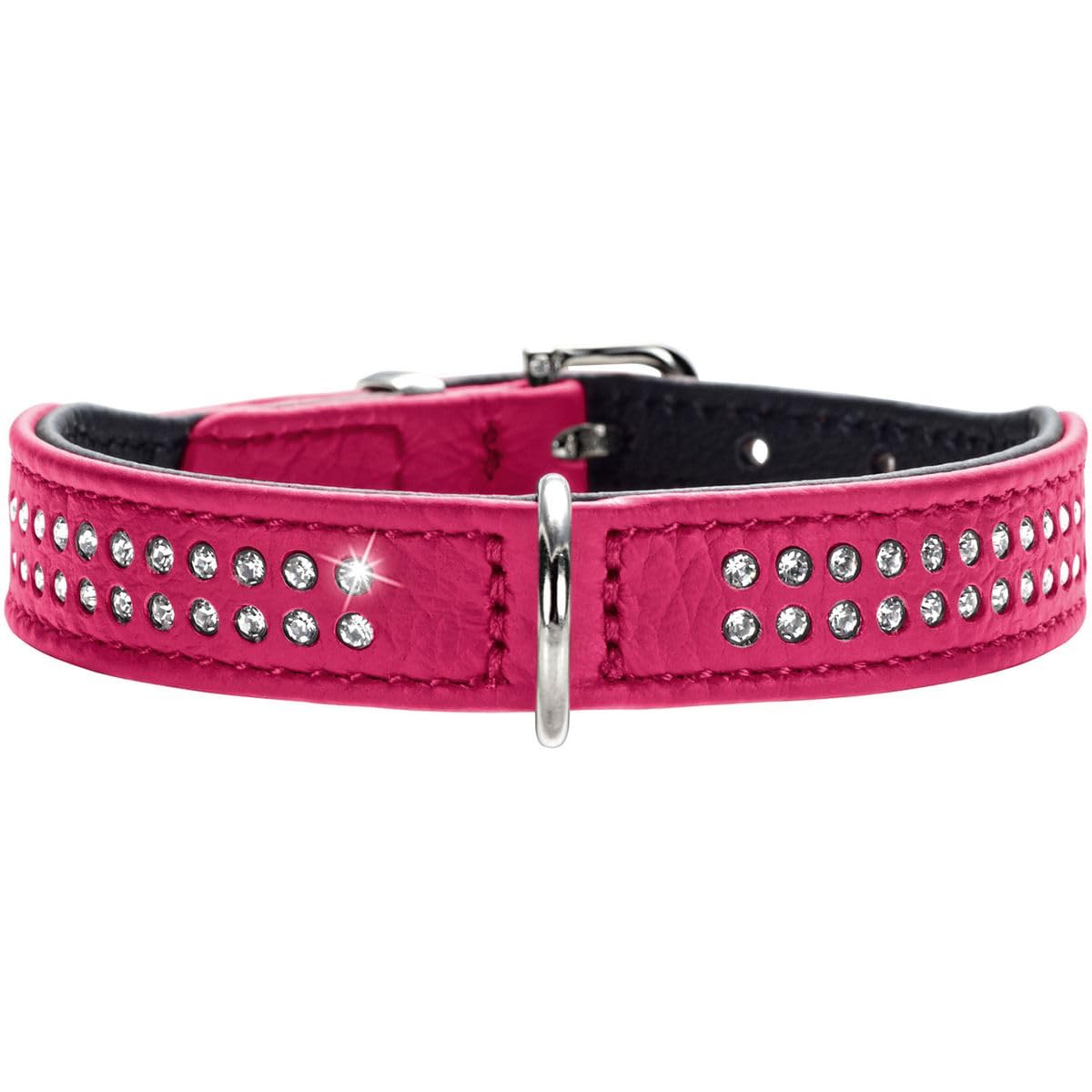 Hunter Dog Collar Nappa Leather Diamond Petit