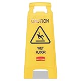Caution Wet Floor Floor Sign, Plastic, 11 x 12 x