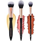 Profusion Cosmetics Artistry Essentials 3-Piece Face Brush Set &ndash; Makeup Tools for Foundation, Powder &amp; Setting, Vegan &amp; Cruelty-Free Bristles