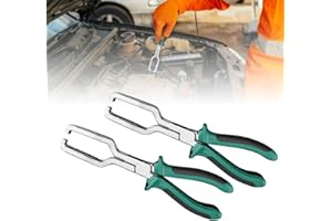 CECURPO Electrical Disconnect Pliers, 2024 Upgraded Automotive Electrical Connector Disconnect Pliers with Rubber Grip, Universal Pipe Clip Repair Tool Fuel Pipe Plier Hose Pipe Clamp (1)