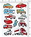 Jazzstick 10-Sheet Vehicle Flower Dinosaur Fun Sticker Value Pack Bulk 03