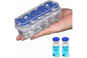 Peptide Case for Fridge, 5ml Vial Holder 10-Slot Insulin & Peptide Storage Case for 5ml Vials, Insulin Cooler Travel Case TSA