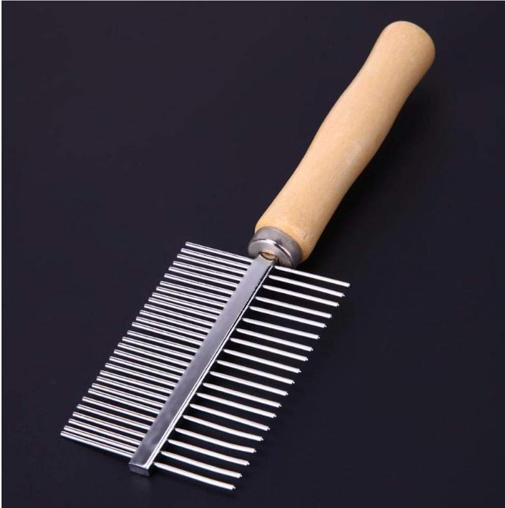 Pet Rake Comb Puppy Cat Hairbrush Pet Grooming Stainless Steel Pins