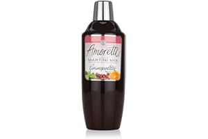 Amoretti - Premium Cosmopolitan Martini Mix - 7 Servings Per Bottle (28 oz), Made with Real Fruit, Gluten Free, Vegan, Kosher, Easy to Use