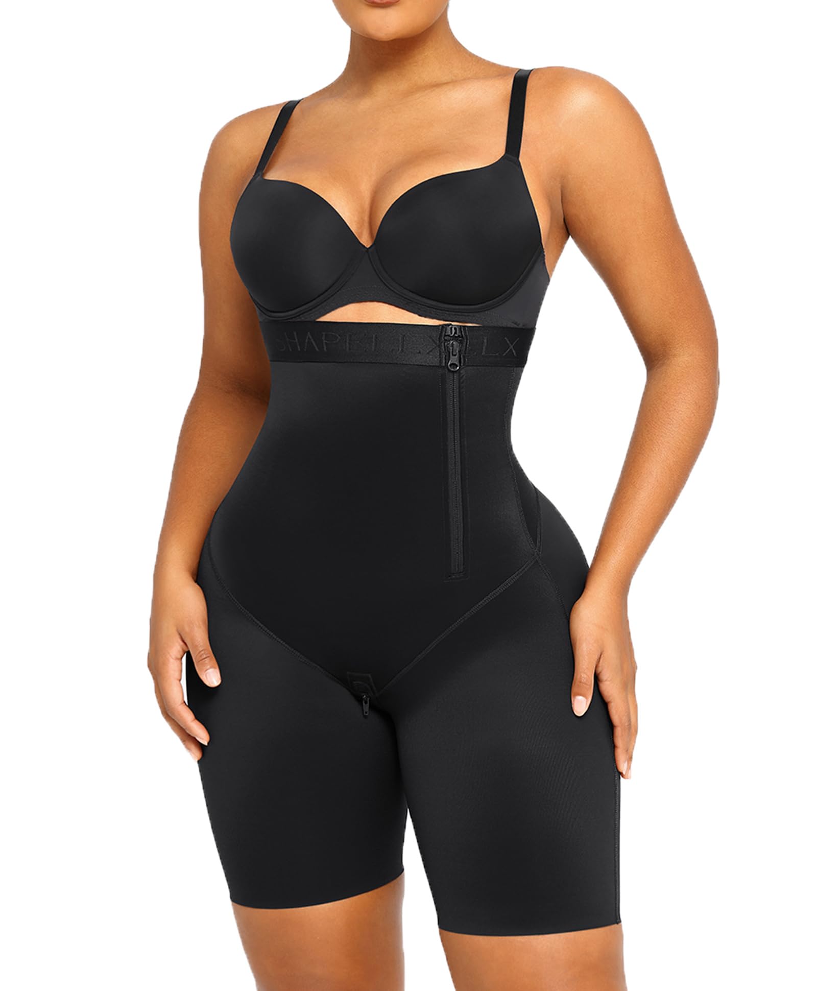 Photo 1 of SHAPELLX Shapewear Tummy Control for Women Butt Lifting High Waist Shorts Faja Body Shaper Thigh Slimming Short Bodysuit XL