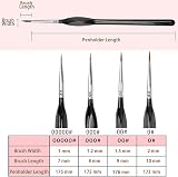 LeFeirr Fine Detail Paint Brush Set 4 Pieces Professional Small Artist Brushes view 2