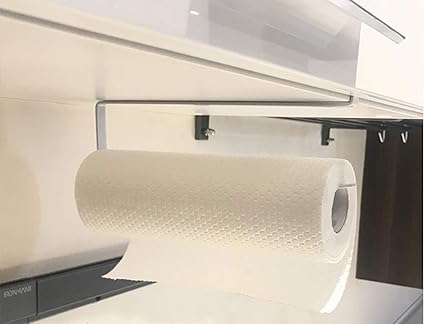 Buy Rosette Paper Towel Hanger Underneath Cabinet Rack Holder Over