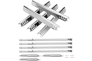UikJOY Grill Replacement Parts for Charbroil Performance 5 Burner Grill 463347519, 463347518, 463347017, 463673017, 463376018P2, 17.75" Burner, Stainless Steel Heat Shield for Char Broil Parts