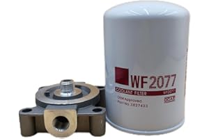 BANGTE WF2077 Coolant filter with base Compatible with Cummins Engine B6.7 ISL9 Replace Donaldson P554685 Fleetguard WF2077 John Deere RE11992
