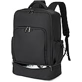 seyfocnia Gym Backpack for Men, Lightweight Sports Back pack With Shoe Compartment, Waterproof Gym Bag Workout Trainning Rucksack Casual Travel Daypack-Black