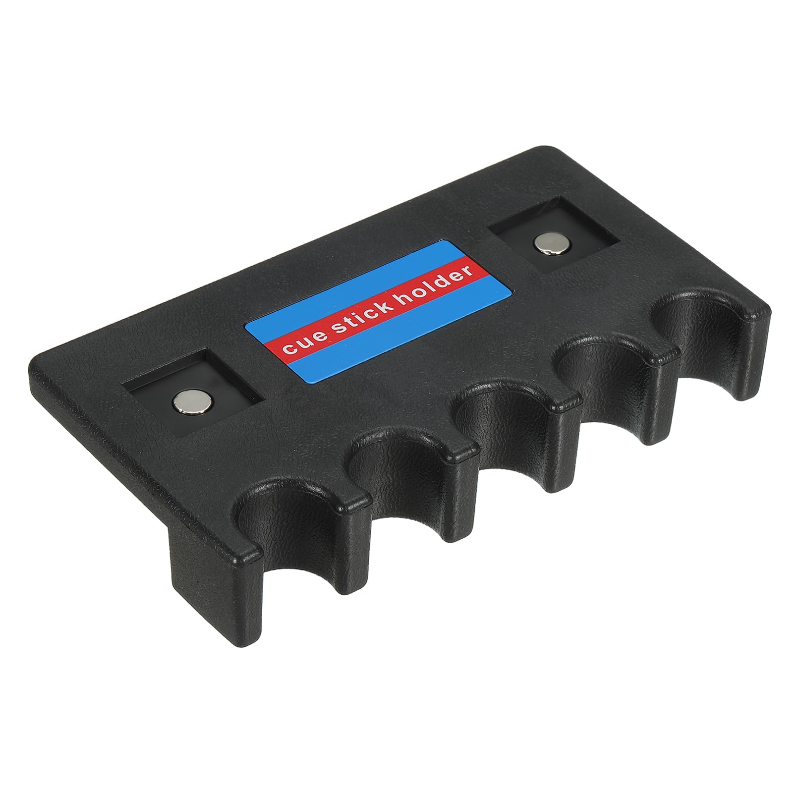 PATIKIL 1Pcs 5 Holes Cue Holder, Plastic Portable Pool Stick Holder Cue Rest Against Table for Billiard, Black