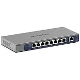 NETGEAR 8-Port 1G/10G Multi-Gigabit Ethernet Unmanaged Switch (GS108MX) | With 1 x 10G/Multi-Gig Port, Desktop or Wall Mount