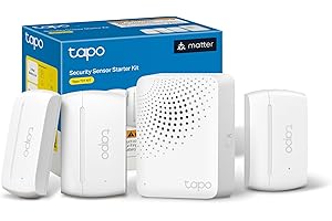 Tapo Door Sensor Starter KIT, Matter Compatible, 3X Smart Door Window Contact Sensor and 1x Smart Hub with Built-in Chime, Smart Automation, Real-Time Notification, T31 KIT
