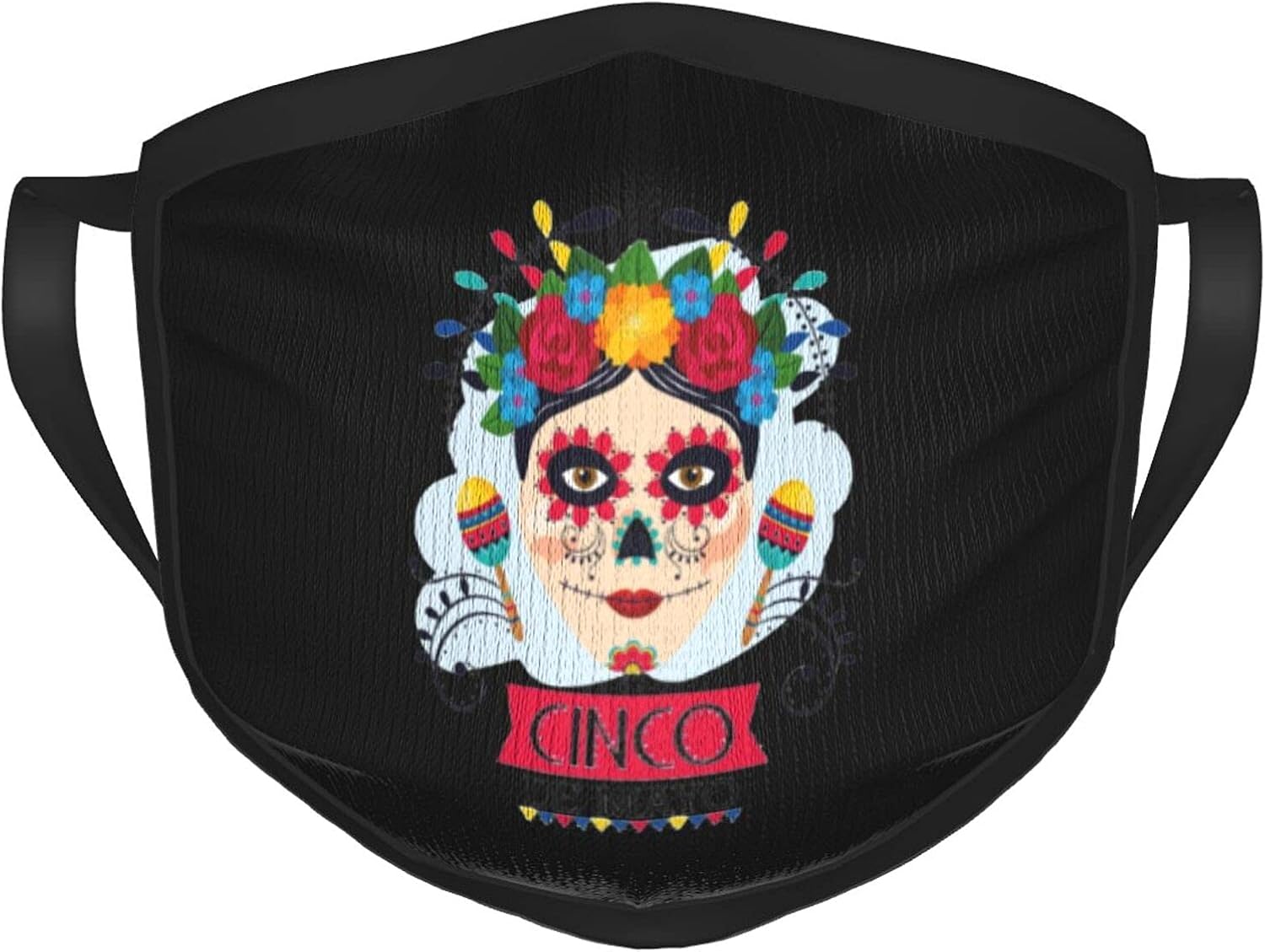 Fashion Adult Face Mask Mexican Cinco De Mayo Breathable Washable&Reusable Masks, for Women&Men