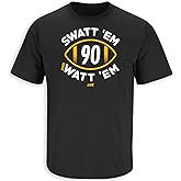 Swatt 'Em and Watt 'Em T-Shirt for Pittsburgh Football Fans (SM-5XL)