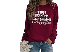 Sunidol Womens Great Grandma Sweatshirt Crewneck Casual Pullover Loose Comfy Grandma Gifts Shirts Top