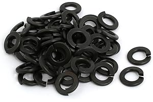 uxcell 50pcs 5/16-inch Inner Dia Carbon Steel Split Lock Spring Washer Gasket Black