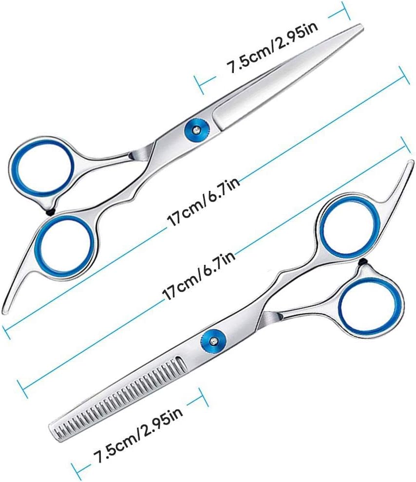 SUOXU SX-013 Professional Stainless Steel Hairdressing Scissors, 11 Pcs Barber Scissors Set for Women Men - Image 5