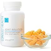 Consult Health Joint Solution Advanced Total Joint Health Dietary Supplement for Relief, Curcumin C3 Complex Turmeric for Maximum Flexibility, UC Type II Collagen, Hyaluronic Acid, 30 Capsules