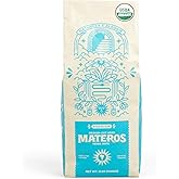 Materos Premium Loose Leaf Yerba Mate Tea - Organic, Unsmoked, Smooth Traditional Taste from South Brazil - Medium Cut, Ideal Hot Drink for Cold Weather, Pure Natural Energy & Focus - 2 LBs