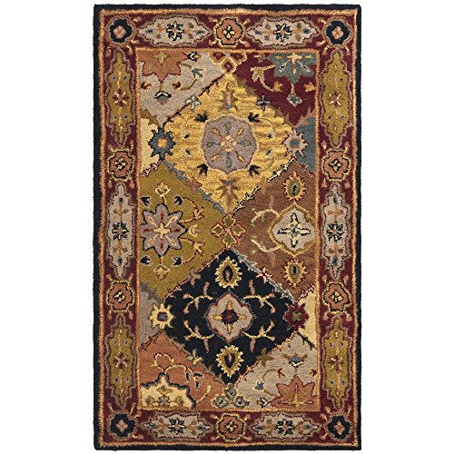 SAFAVIEH Heritage Collection Accent Rug - 3' x 5', Multi & Red, Handmade Traditional Oriental Wool, Ideal for High Traffic Areas in Entryway, Living Room, Bedroom (HG512B)