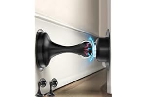 WINONLY Magnetic Door Stopper 2 Pack - Black Door Stoppers Keep Door Open Strong Magnetic Door Stop for Bottom of Door, Strong Door Holder for Wall and Floor Mount
