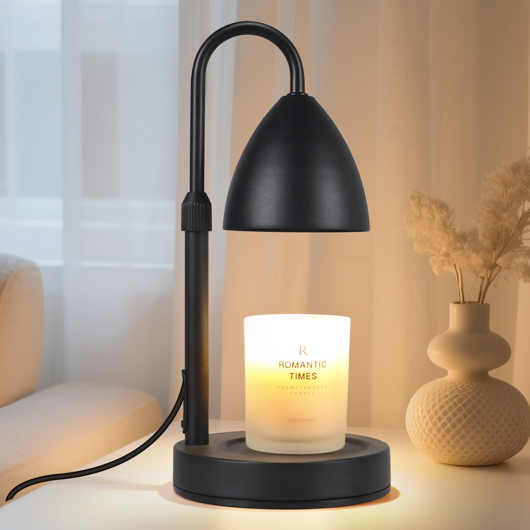 Sleek matte black minimalist design