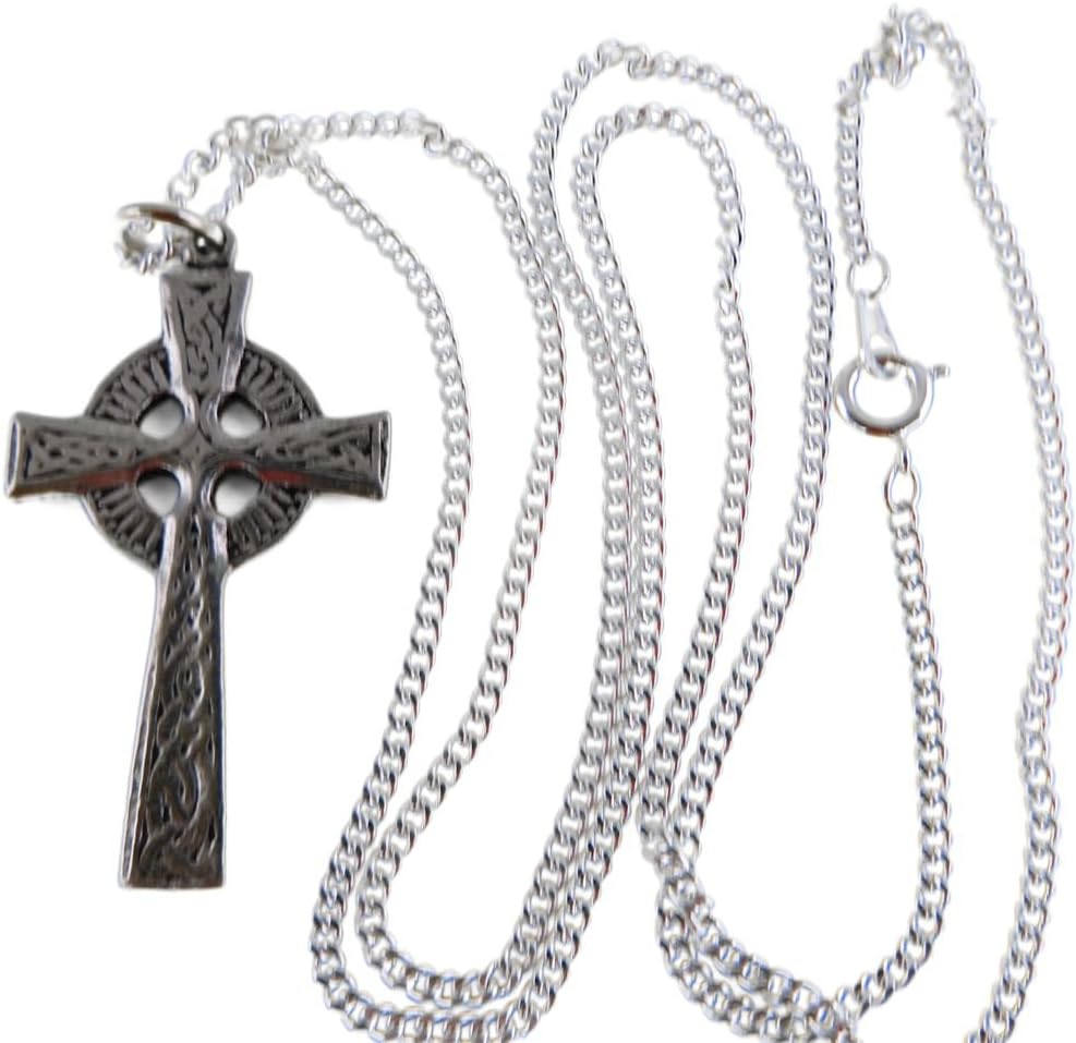 Double-sided Celtic Cross Necklace - Solid Pewter