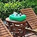 FEEBRIA Inflatable Floating Drink Holder with 4 Holes Large Capacity,Drink Float for Pool Party Beach (Green)