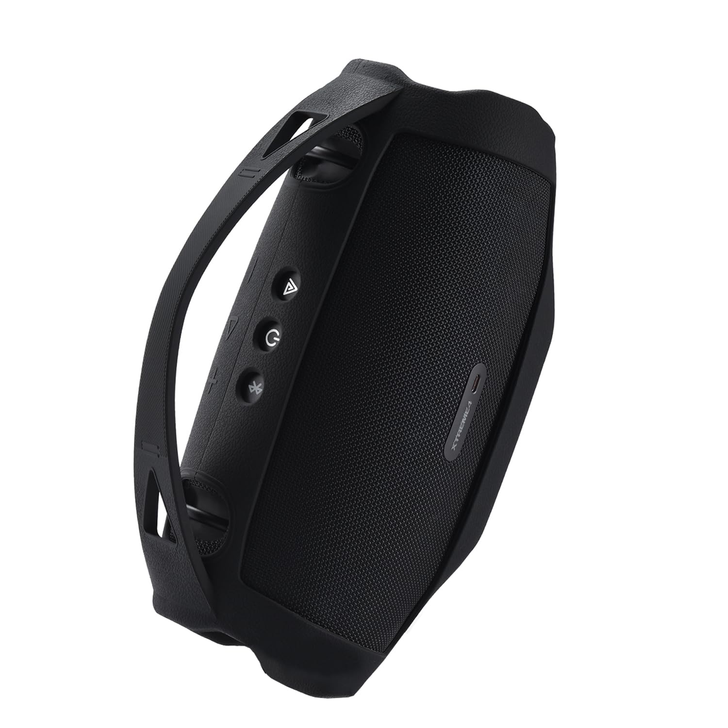 Hzycwgone Silicone Cover Case for JBL Xtreme 4 Portable Bluetooth Speaker,for JBL Xtreme 4 Travel Carrying Skin Shoulder Bag Accessories(Black)