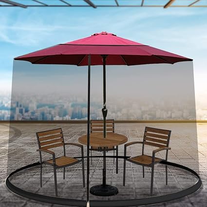 Amazon Com Yong Garden Umbrella Sun Parasol Table Mosquito Net Cover Screen Netting Cover Mesh Mosquito Net Enclosure Fits Over A 9 Patio Umbrella Sports Outdoors