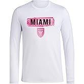 adidas Mens Inter Miami Cf MLS Long Sleeve T-Shirt
