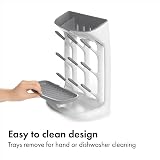 OXO Tot Space Saving Drying Rack – Upright, 9 Hooks, Removable Tray view 6