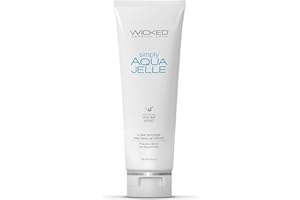 Wicked Sensual Care simply Aqua Jelle 4 oz, Water Based Lubricant, Glycerin & Paraben Free, pH Balanced