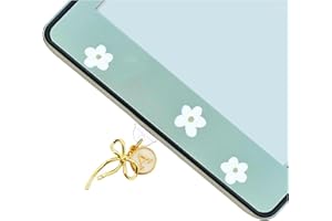 MORWLAT Bow Letters Dust Plug Charm Compatible with Kindle Paperwhite,Type C/USB C Dust Plug, Women Gift for E-Reader Lover Teachers Students