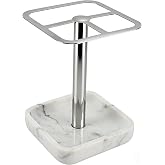 Snugluxe 304 Stainless Steel Toothbrush Holder, No Drill Countertop Mount | Rustproof Durable, Countertop Dual Use, Multifunctional Storage, Space Saving Design, Modern Bathroom Decor