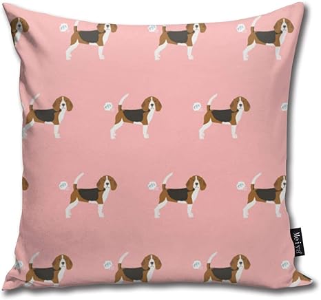 Amazon ビーグル犬のおならおかしいかわいい純血種の縫製プロジェクトピンクスロー枕カバーアクセントホームソファクッションカバー枕ギフト装飾45 X 45 Cm 枕カバー ピローケース オンライン通販