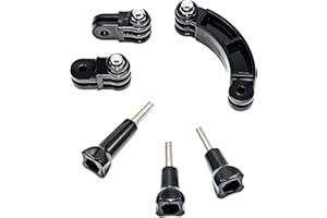 Goliton 90 Degree Rotary Extension arms Mount rig Screw Compatible with GoPro Hero 11/10/9/8/7/(2018)/6/5/4 Black