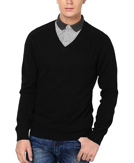 plain v neck sweater