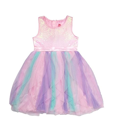 pink and blue midi dress