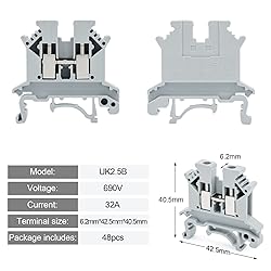 GUETNEU Terminal Block, Rail Type Voltage