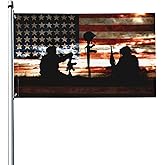 American Flag Memorial Veterans Day Flag 3x5 Ft Fade Proof Outdoor/Inside Breeze Flag Garden House Home Decor Double Stitched With Metal Grommets