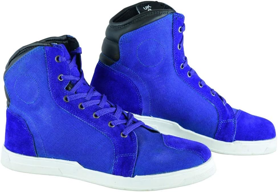 Jet Motorcycle Motorbike Shoes Boots Casual Short Ankle Denim Cow Suede