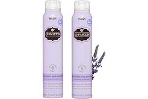 HASK Chia Seed Volumizing Dry Shampoo Kits for all hair types, aluminum free, no sulfates, parabens, phthalates, gluten or artificial colors (4.3oz-Qty2)