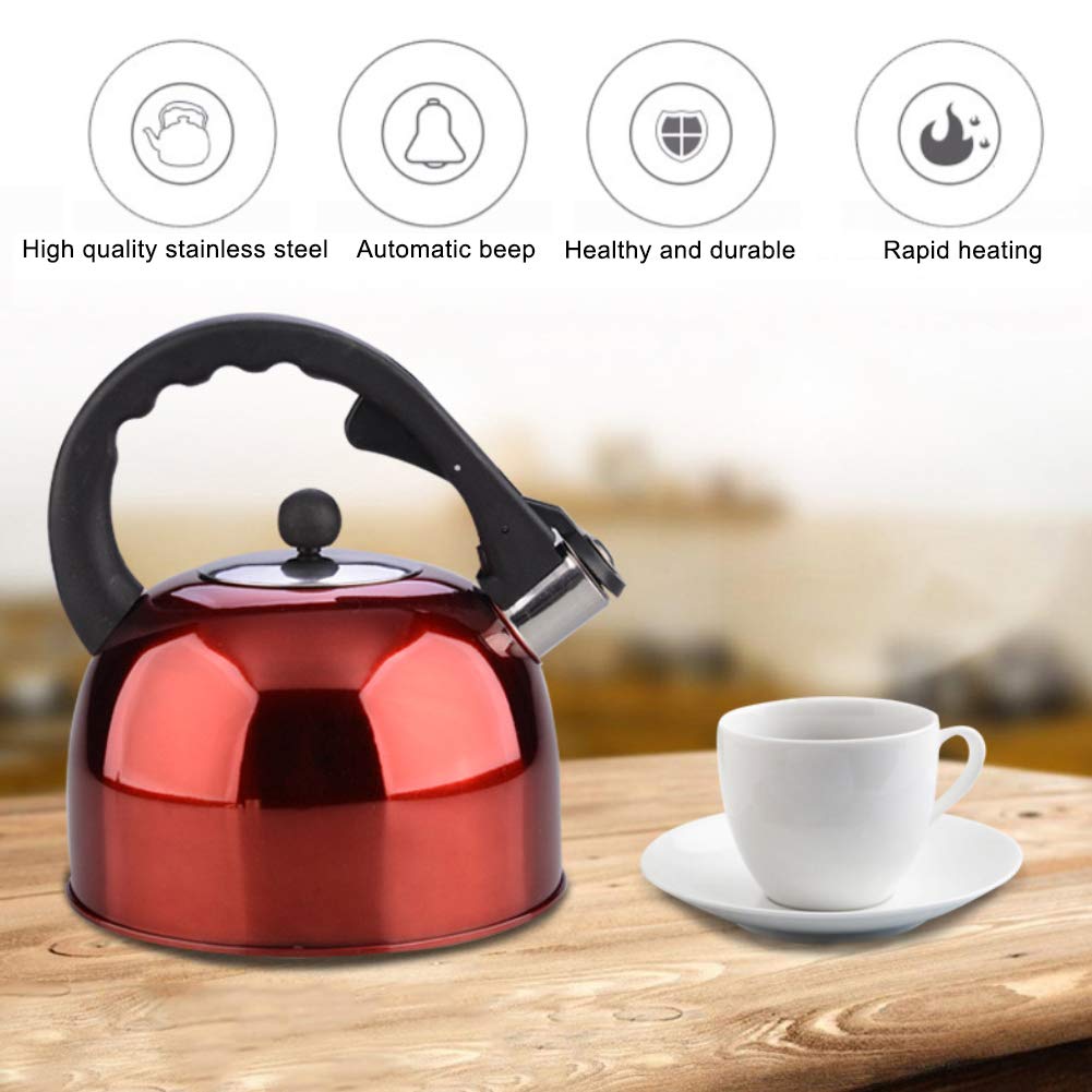 Zqirolt Bollitore Per Te Fischietto 3l Red Pentola Per Acqua Calda Da Cucina Con Acqua E Caffe Acciaio Inossidabile Elettrodomestici Casa E Cucina Nsb Group Com