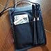Ultimate Passport or Trade Show Travel Wallet with THREE Pockets - Heavy Duty - Adjustable Neck Lanyard & Pen Holder by Specialist ID (Black)