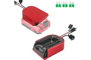 Fybemax Power Wheel Adapter for Craftsman 20V V20 Battery DIY Adapter, with Fuse & Wire Terminal,14 Gauge Wire, 30Amp Fuse and Switch Button, for DIY RC Trucks, RC Toys, Robotics (1 Pack)