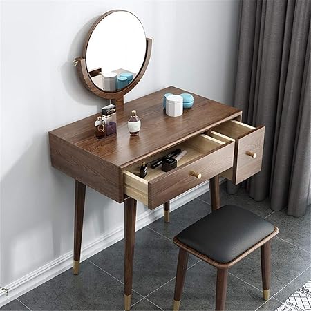 Dressing Tables Home Kitchen Deerchair Furniture Julia Dressing Table Set Vanity Makeup Desk Drawer W Mirror Stool Espresso