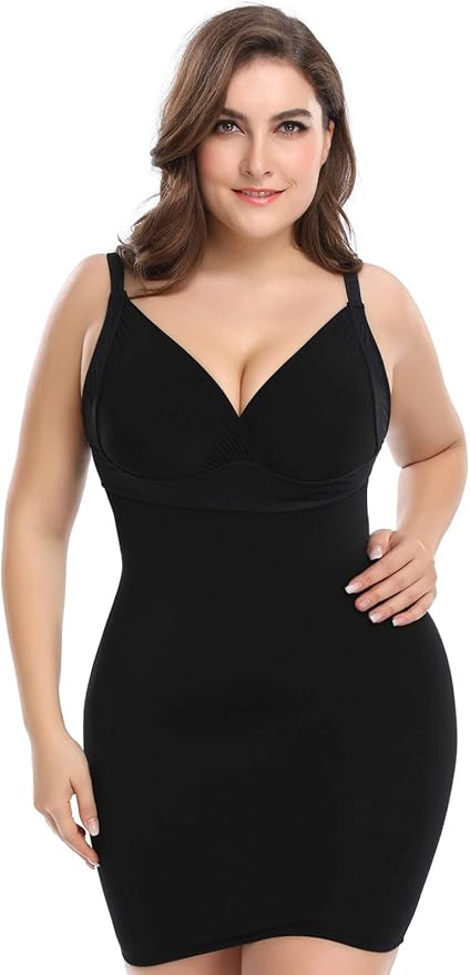 plus size shapewear slip dress