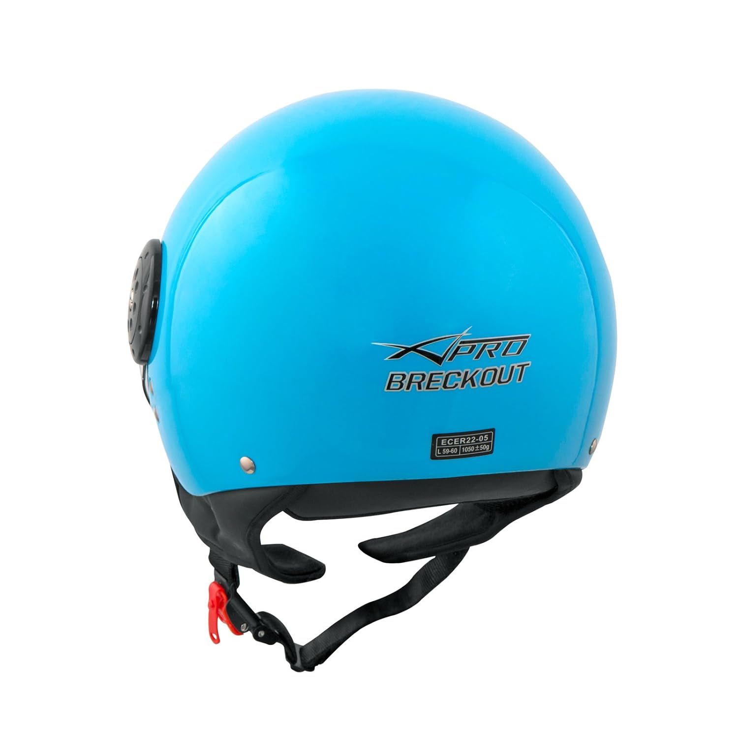 Casque Moto Jet Cafe Racer - Homologué ECE 22-05 - Taille L (59-60 Cm) - Bleu - 2